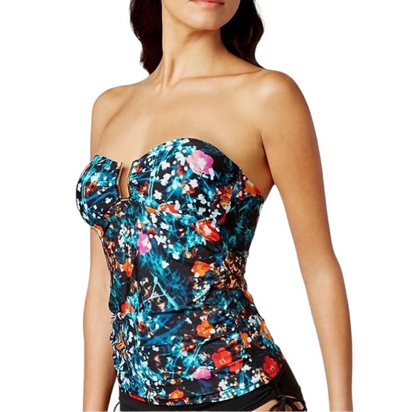 Calvin Klein Other - Calvin Klein Exotic Poppy Hardware Convertible Tankini Top NWT